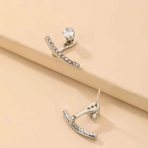 Rhinestone Decor Earring Jackets - Picture 2 of 4